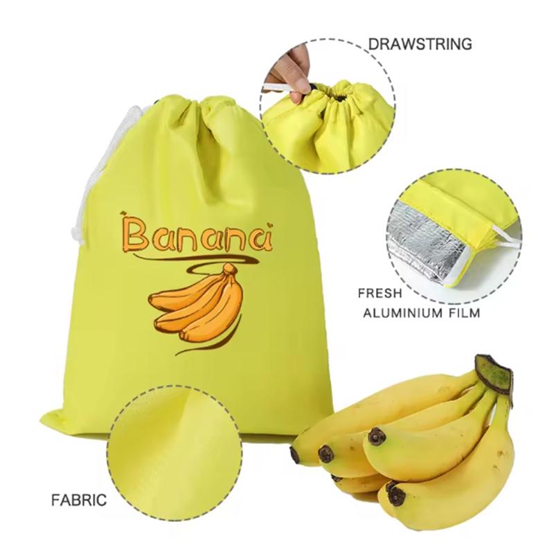 Banana Bundle Pocket Storage Bags Reusable for Fruits Vegetables Food Preservation Insulated Shockproof Lightweight Shopping Bag