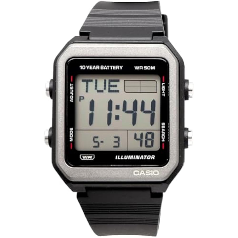 Casio CASIO Digital Watch W-221H-1AV World Time Display Unisex Black Overseas Model [Parallel I...
