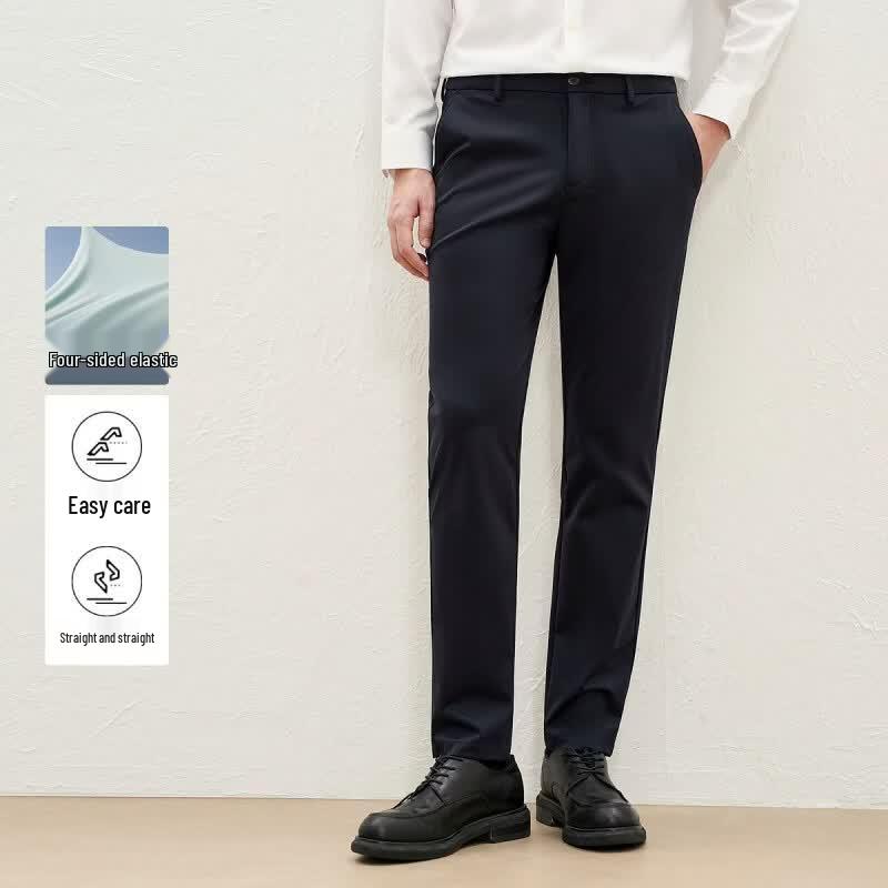 Мужские брюки EMZ Business Casual прямого кроя 38 темно-синий