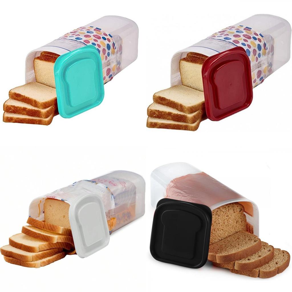 Plastic Bread Storage Container With Sealing Lid For Freshness Preservation Kitchen Organizer