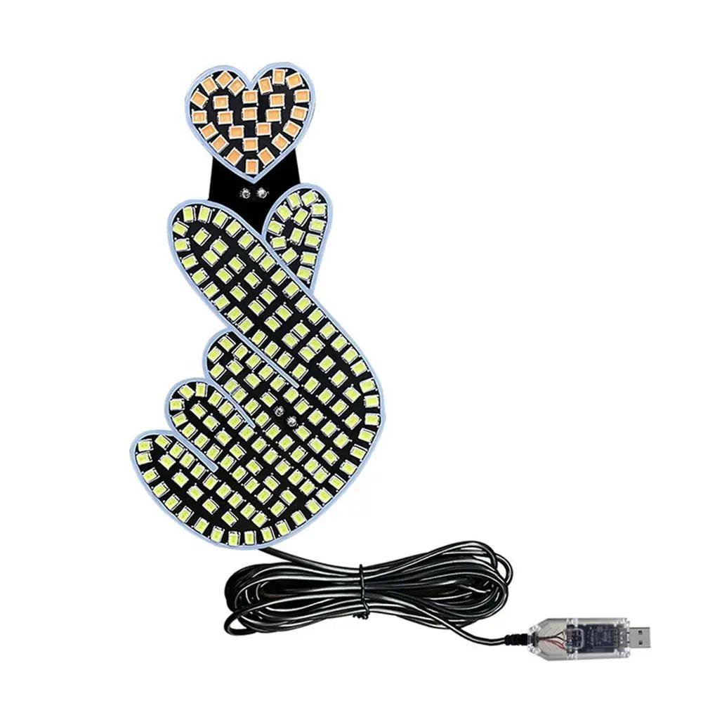

Heart Shape Dynamic Ambient Light for Car Plug in Windshield Window Door Decor, Valentine s Gift for Women Night C4I3
