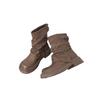 Leather retro pile short boots women's 2025 autumn new thick-soled Martin boots summer brown boots Maillard trouser boots