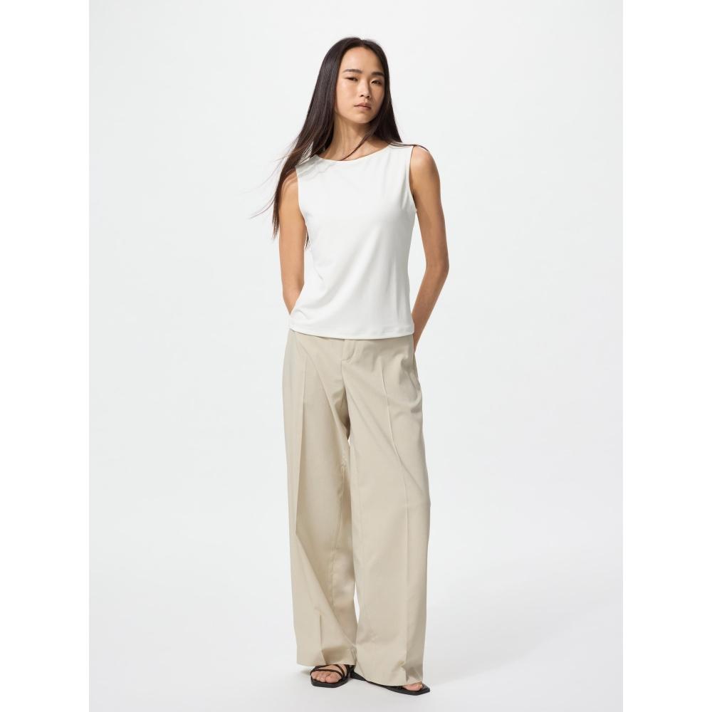 Uniqlo Japan Crepe Jersey BoaT Neck T Sleeveless