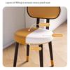 Italian Luxury Soft Upholstered Dining Chair Home High-Quality Backrest Multi-Functional Stool for Small Apartment