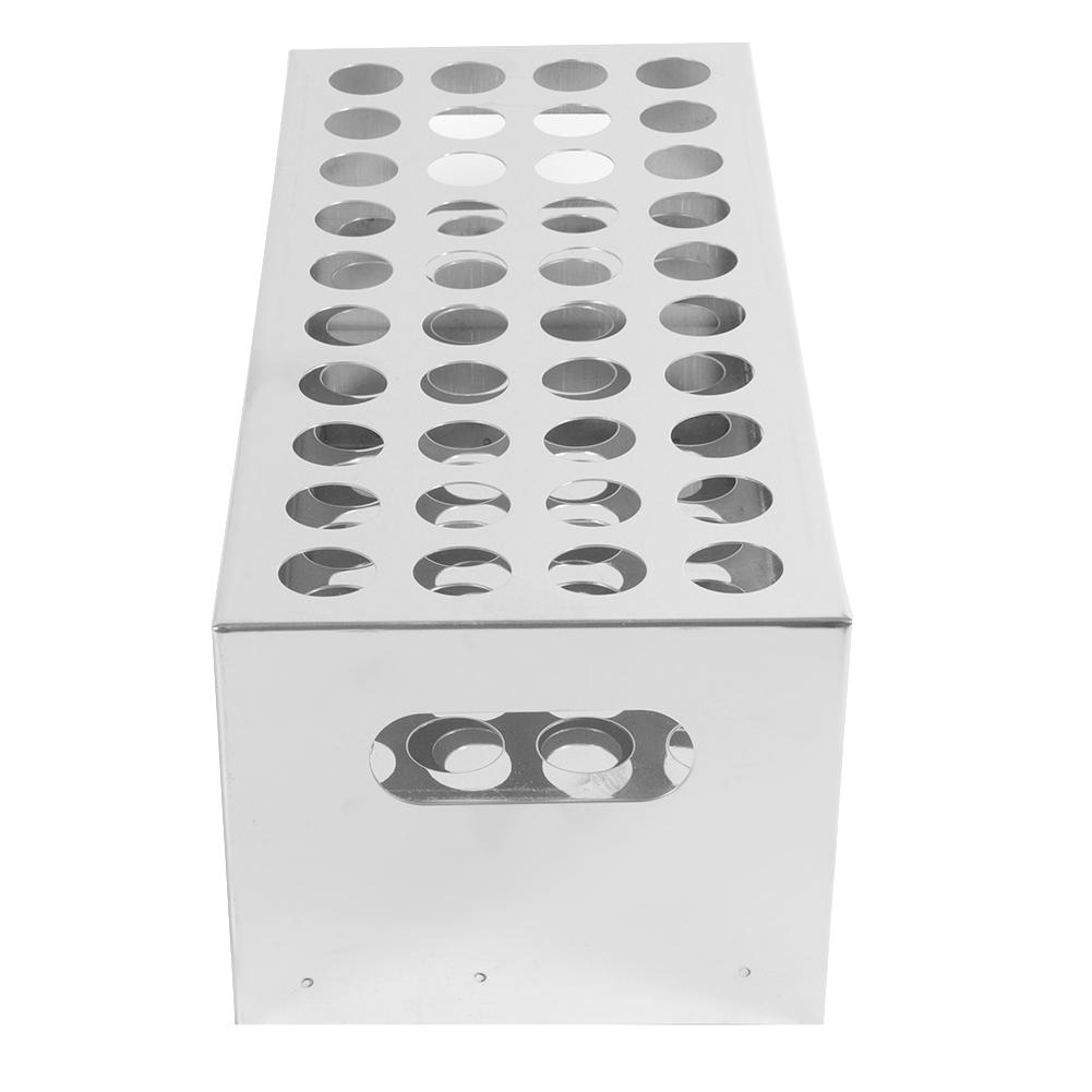 304 Stainless Steel Punch Plate Test Tube Rack 40 Holes Large Capacity Test Tube Holder