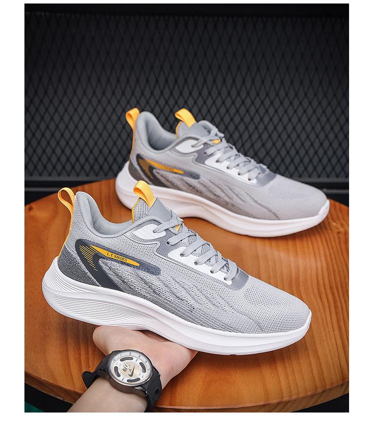 Spring-Summer Men's Plus Size Shock-Absorbing Running Shoes - Super Light and Casual