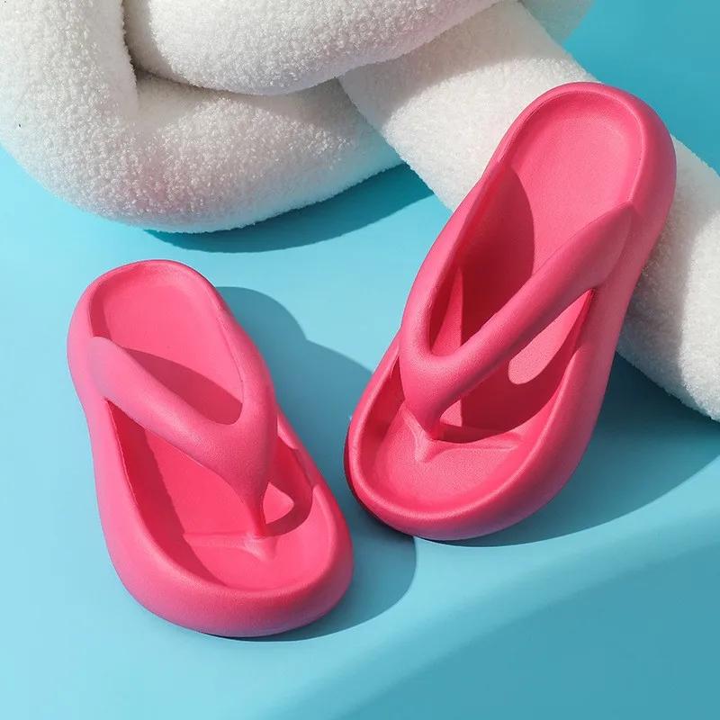 2025 Summer New! Women's Thick Sole Flip Flops - Memory Foam Stylish Thong Sandals for Beach Outdoor Fashion Wear