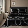 Ice Silk Bed Sheet Set Summer Cooling Solid Color Soft Durable Machine Washable Dormitory Single Bedding Set