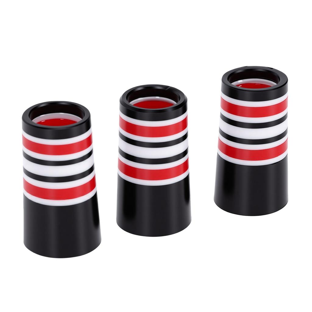3 Pcs Club Ferrules Water Proof CAP Plastic Universal Multi Rings Club Tapered Ferrules Red