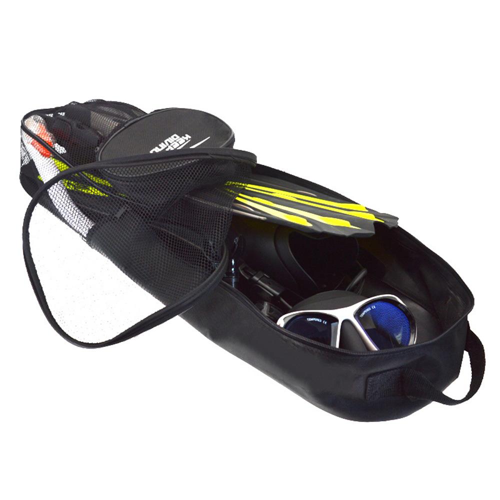 Portable Diving Fins Bag PVC Fins Protective Bag with Shoulder Strap for Scuba Diving