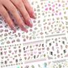 30 pieces of golden nail stickers, 3D nail art supplies, metal nail stickers, stars, moon hearts, butterflies, sparkling nail art designs, self-adhesi