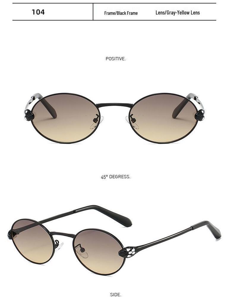 Retro 2025 Small Frame Metal Sunglasses - Unisex, Street Style, High-End UV Protection.