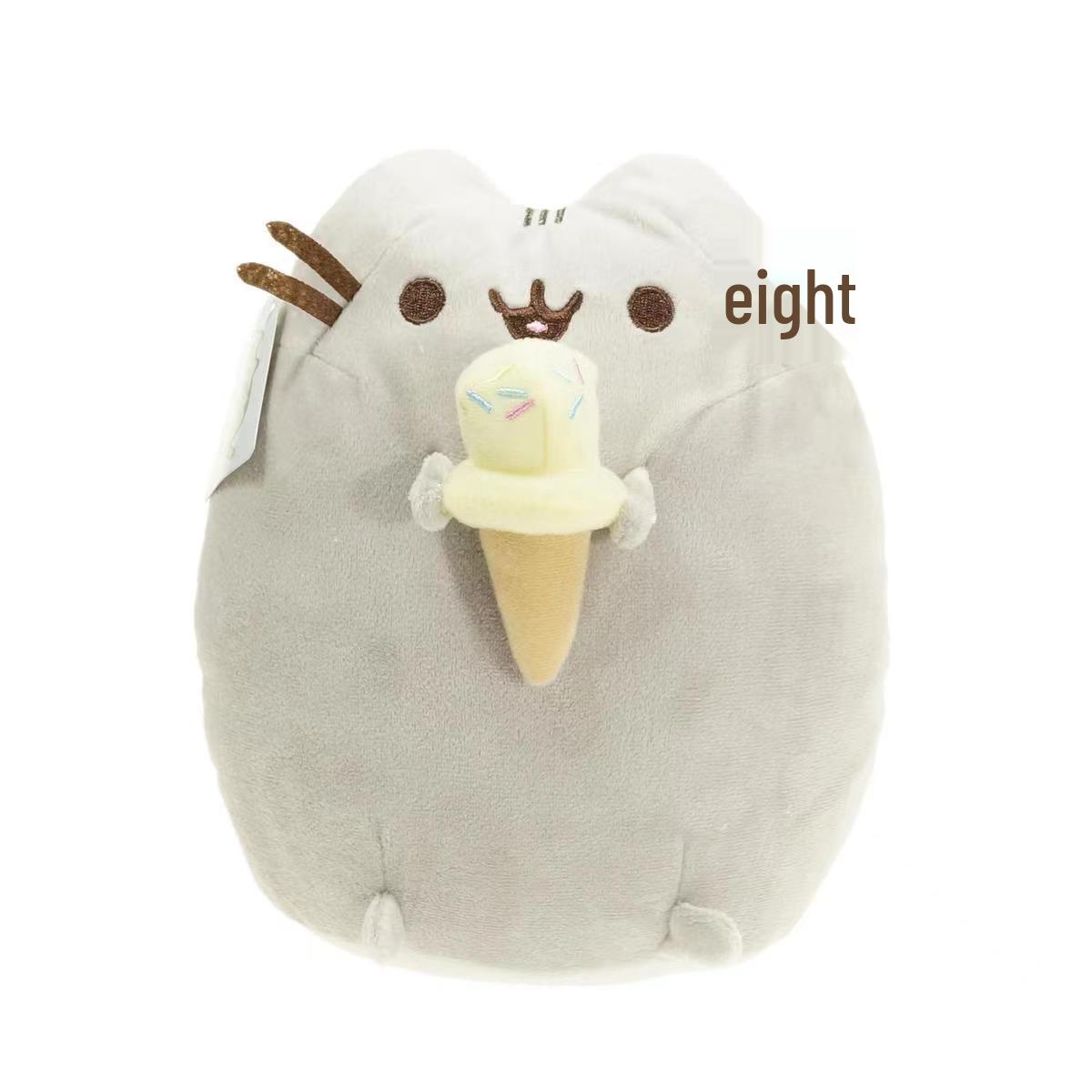 

Плюшевая толстая серая игрушка-кот: Темы Сэндвич, Мороженое, Пончик, Пицца и Гамбургер