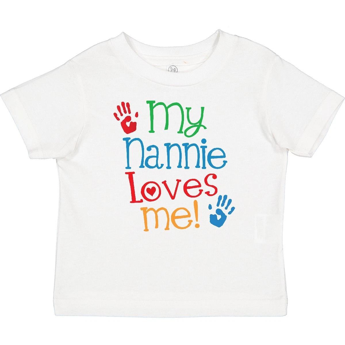 Inktastic My Nannie Loves Me Baby T-Shirt From Clothing Child Kids Grandma Tees 130