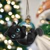 Adorable Acrylic Christmas Cat Car Accessory For Decorative Holiday Use Aromatherapy