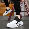 Velcro shoes autumn casual lace-free board shoes leather surface sports thick sole increase