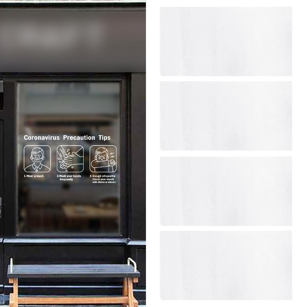 4Set English Warning Signs Safety Wall Caution Stickers Decal for Supermarket Office SchoolType B