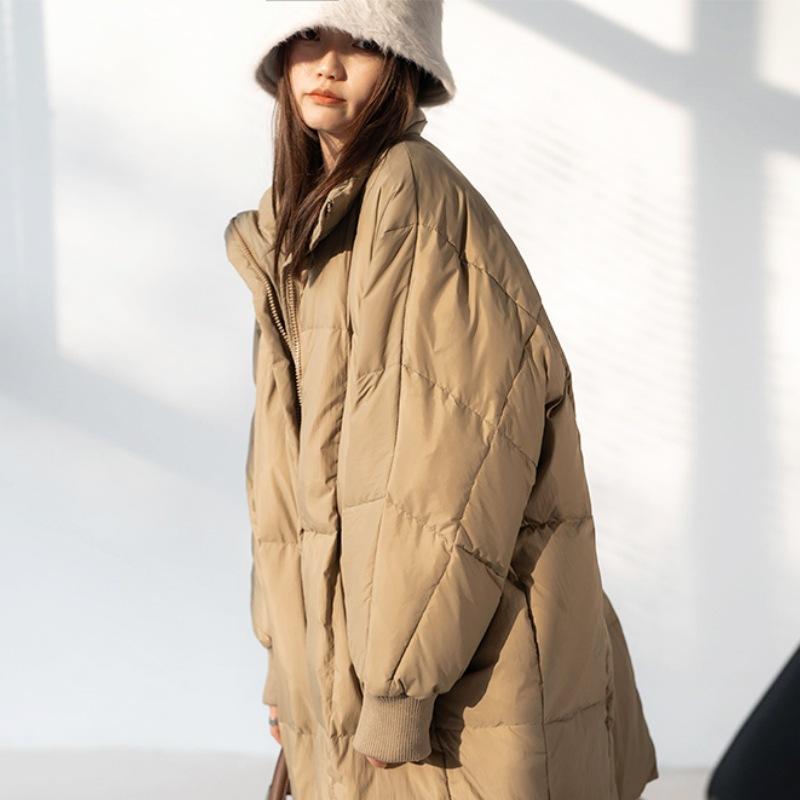 New down padded clothes women's winter long padded jackets loose over the knee trendy padded jackets