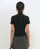 GENERALIDEA Acetate Round Neck T-Shirt [Black] / Gf2Lts509
