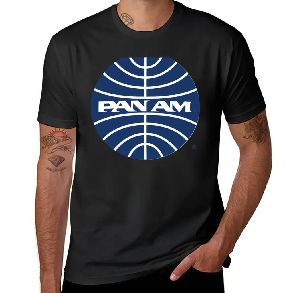Pan Am Mid 1950s Globe Inverted T-Shirt Animal Prinfor Boys Shirts Graphic Tees Mens T Shirt Graphic