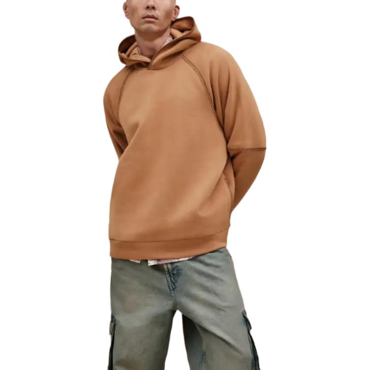 UGG Solid Color Hooded Long Sleeve Sweatshirt Unisex tops Brown 1158751-CHE