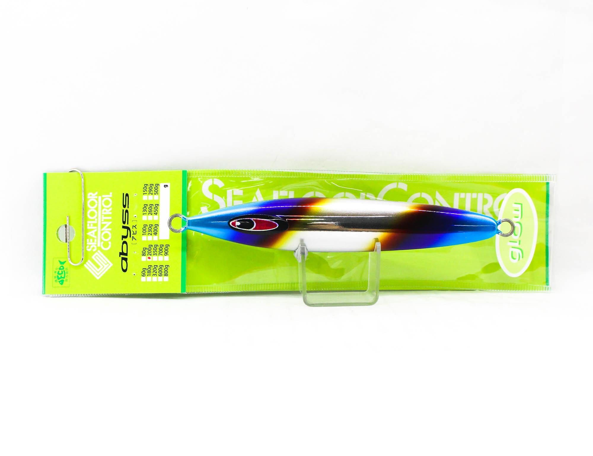 Seafloor Control Metal Jig Abyss 200 grams Zebra Glow AL (7767)