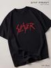 Schwarzes Slayer T-Shirt, Metal Back in
