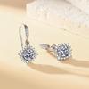 Eight-Heart Eight-Arrow Cubic Zirconia Snowflake Earrings - Women's Niche Fashion Ear Jewelry