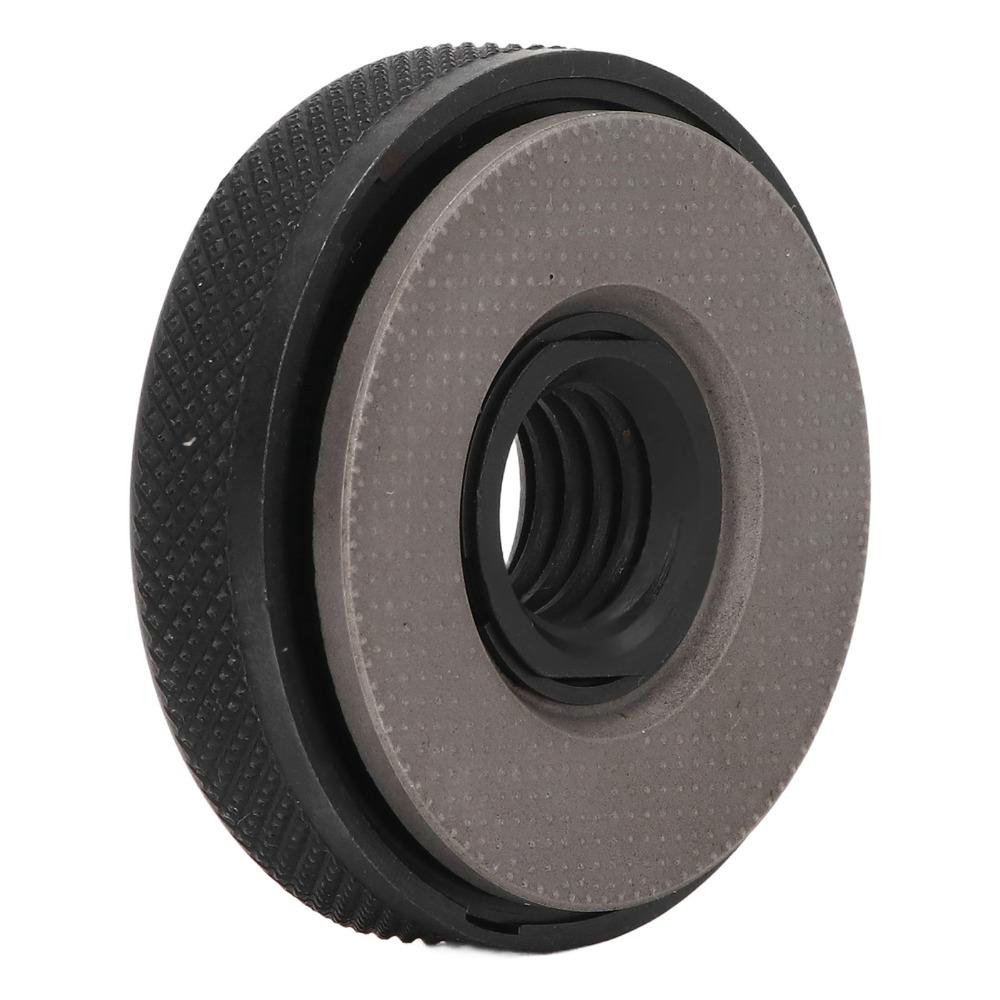 Precise M14 Thread Angle Grinder Flange Nut Black Quick Change Self Locking Flange Nut Quick Release Flange Nut Replacement Part