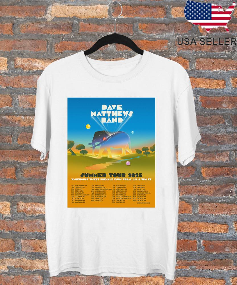 Dave Matthews Band Summer Tour 2025  Full Size S-5XL SS456 Unisex T-Shirt XXL