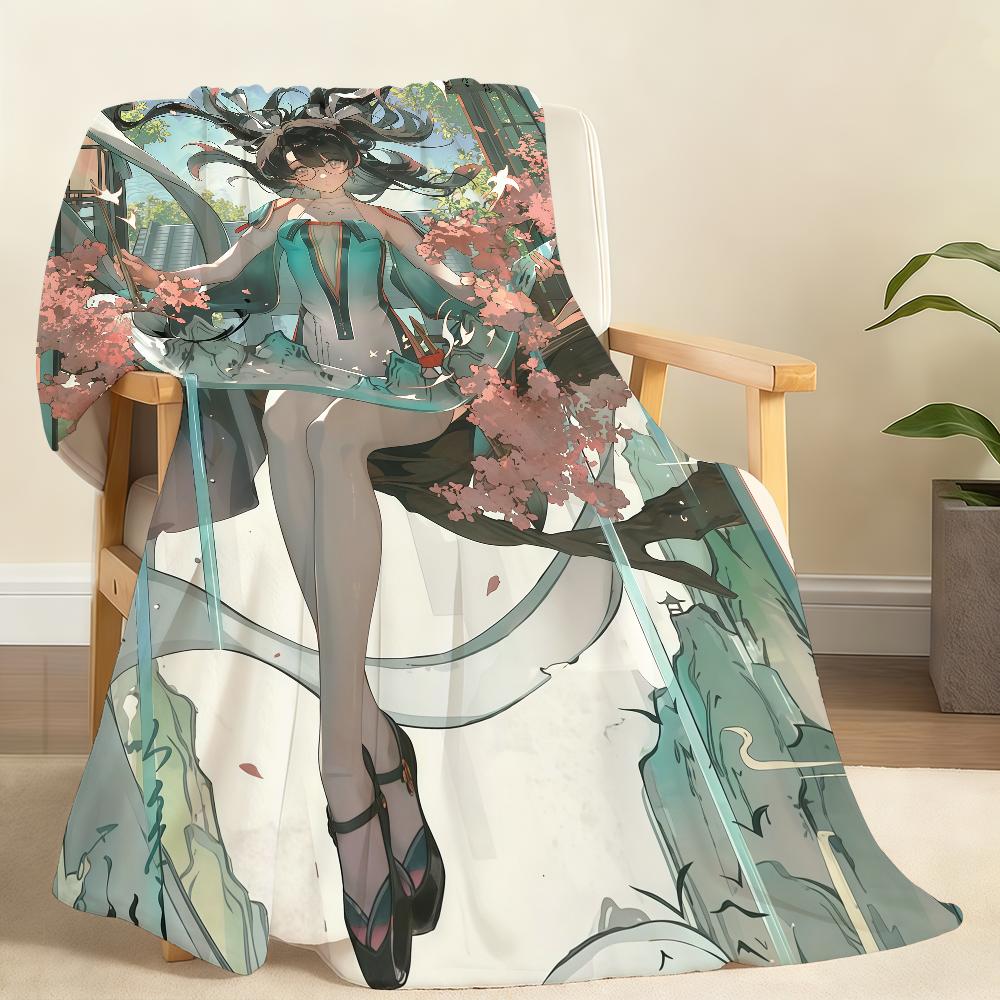 Hot Game Zhe zhi Wuthering Waves Blanket For Soft Throw Blanket for Picnic Bed Sofa Home Bedroom Cozy Warm Comfortable