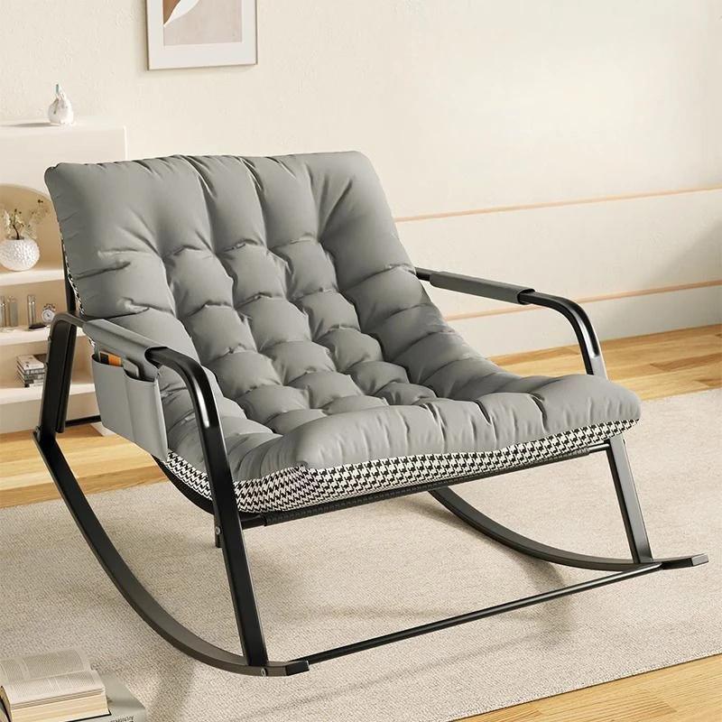 Rocking Chair Lazy Sofa Home Balcony Leisure Double Rocking Chair Outdoor Patio Sleepable or Lying Garden Modern Lounge Chairs
