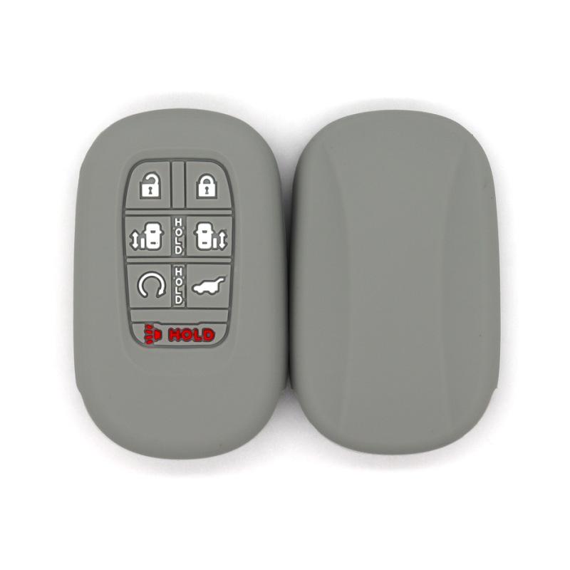 

Silicone key cover suitable for the new Honda Alison Odyssey 7-button silicone car key bag and shockproof key cover сірий