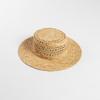 Summer Handwoven Hollow Pattern Wide Brim Raffia Straw Hat - Beach Travel Sun Protection