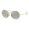 Ray-Ban Color Block Design Irregular Shape Sunglasses Unisex Sunglasses Gold 0RB1972001/W354