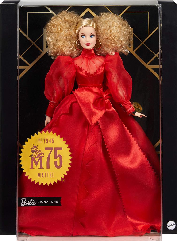 Barbie Mattel 75. Jubiläum Barbie Glam Blond GMM98 [Signature BLACK]