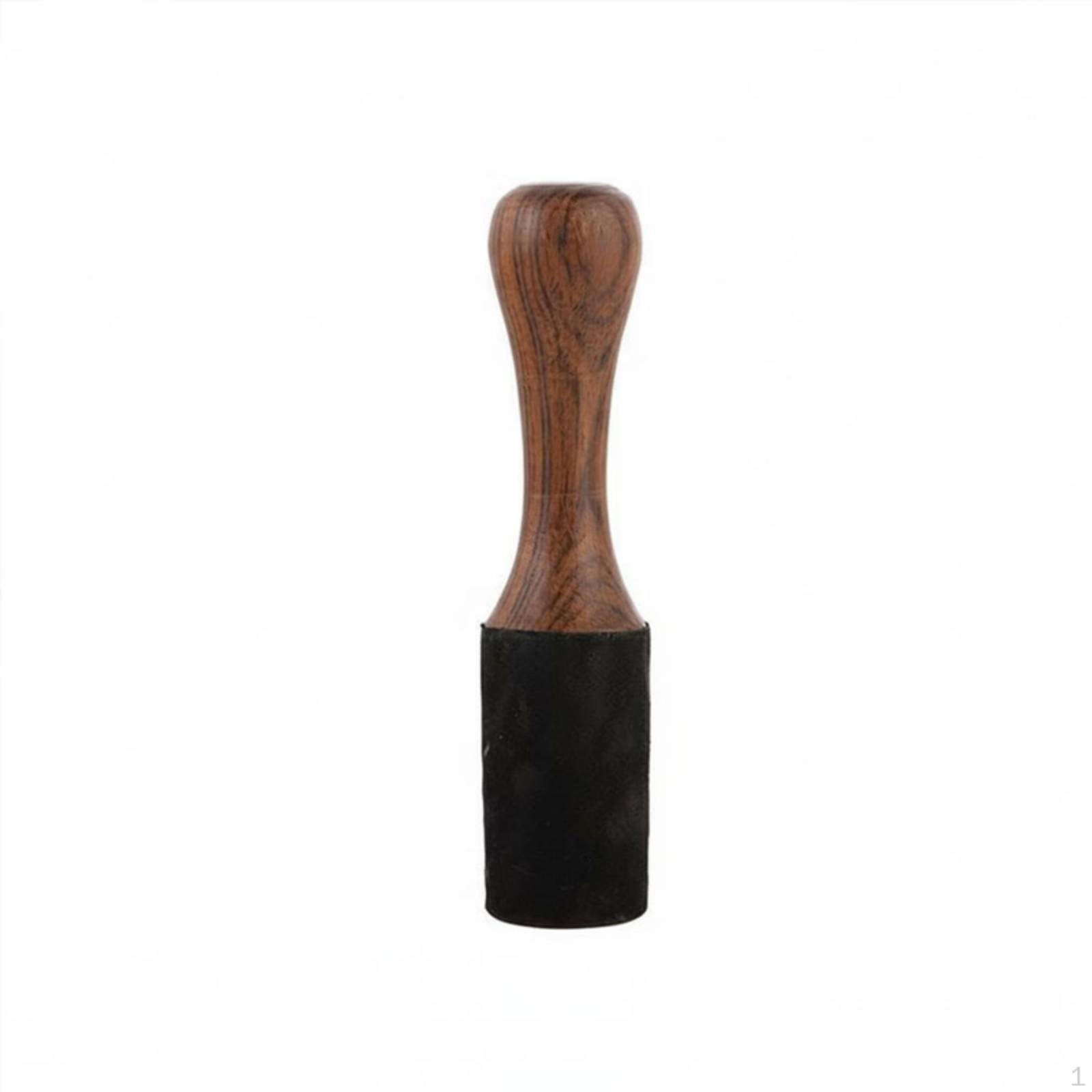 Tibetan Meditation Bowl Mallet Solid Wood Wooden Handcrafted Suede Wrapped