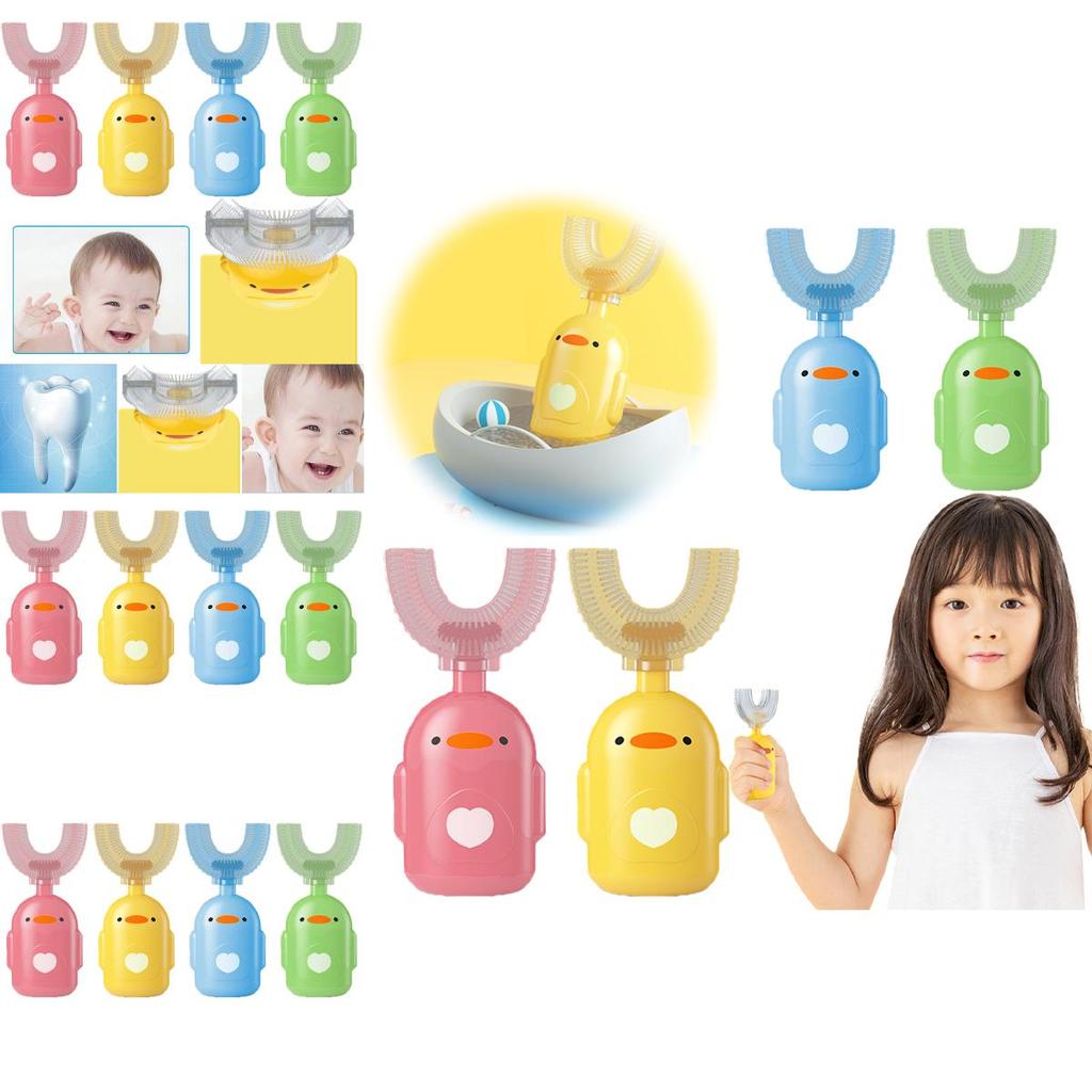 Adorable Silicone U-shaped Toothbrush For Toddlers Safe And Comfortable