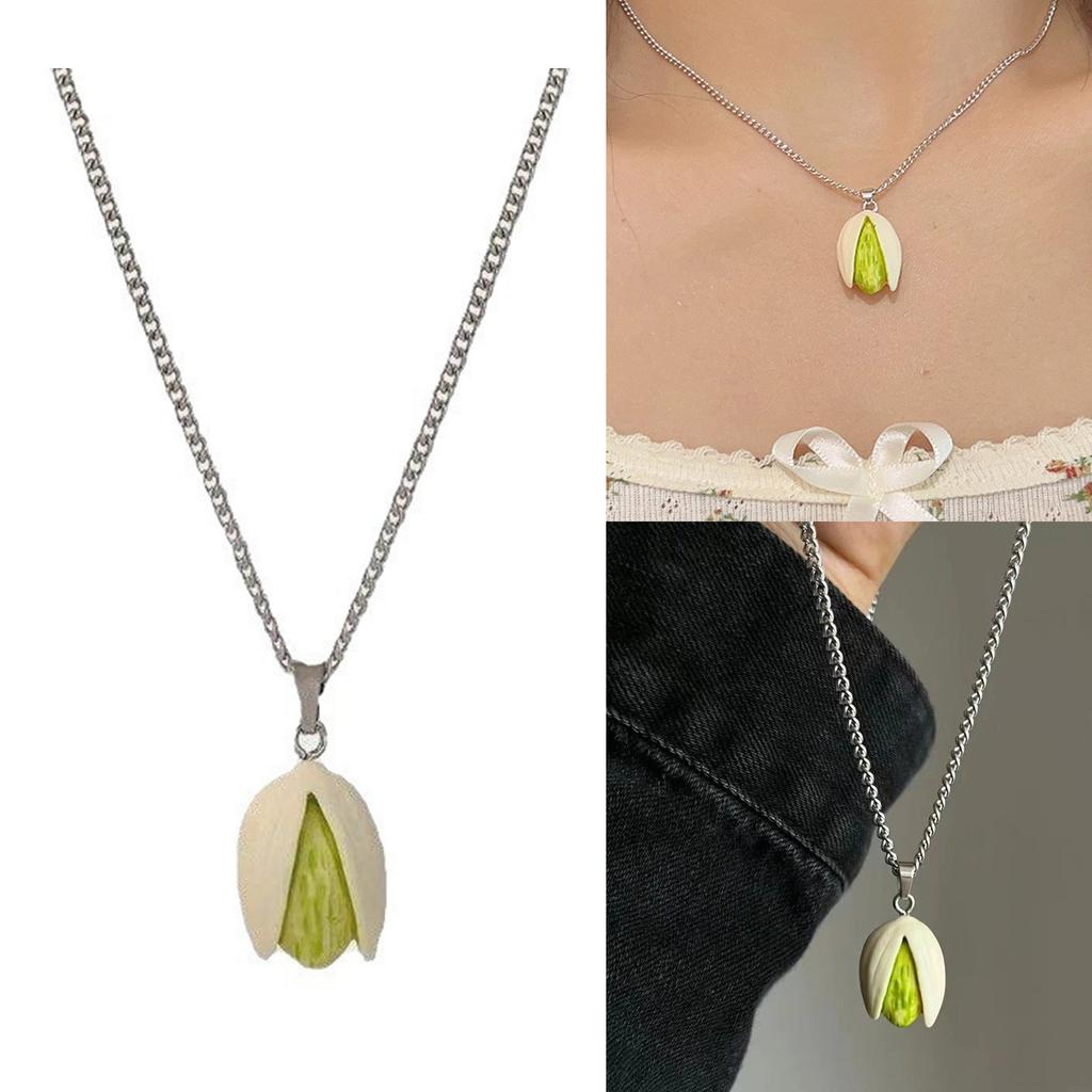 Unique Pistachioes Necklace Creative Designs Symbolizing Love and Individuality for Couples and Trendsetters Wear