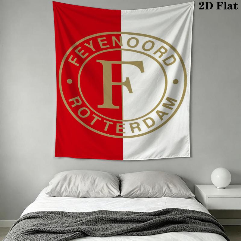 Feyenoord Wandkleed Esthetisch Wandkleed Bedrukt Stof Deken Decoratieve Wandkleden voor Slaapkamer Woonkamer Huisdecoratie