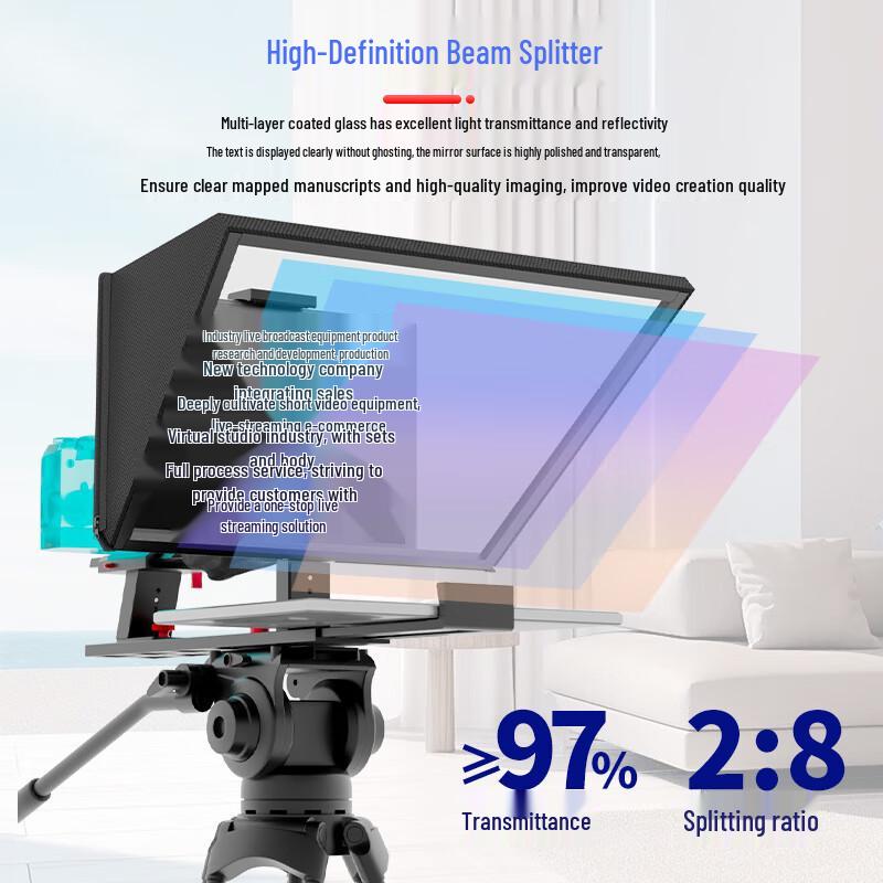 JiaShiYing JS12PLUS AI Voice Teleprompter for Live Streaming and Video Recording