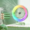 JIEBO S27 USB Schreibtischventilator mit bunten LED-Leuchten