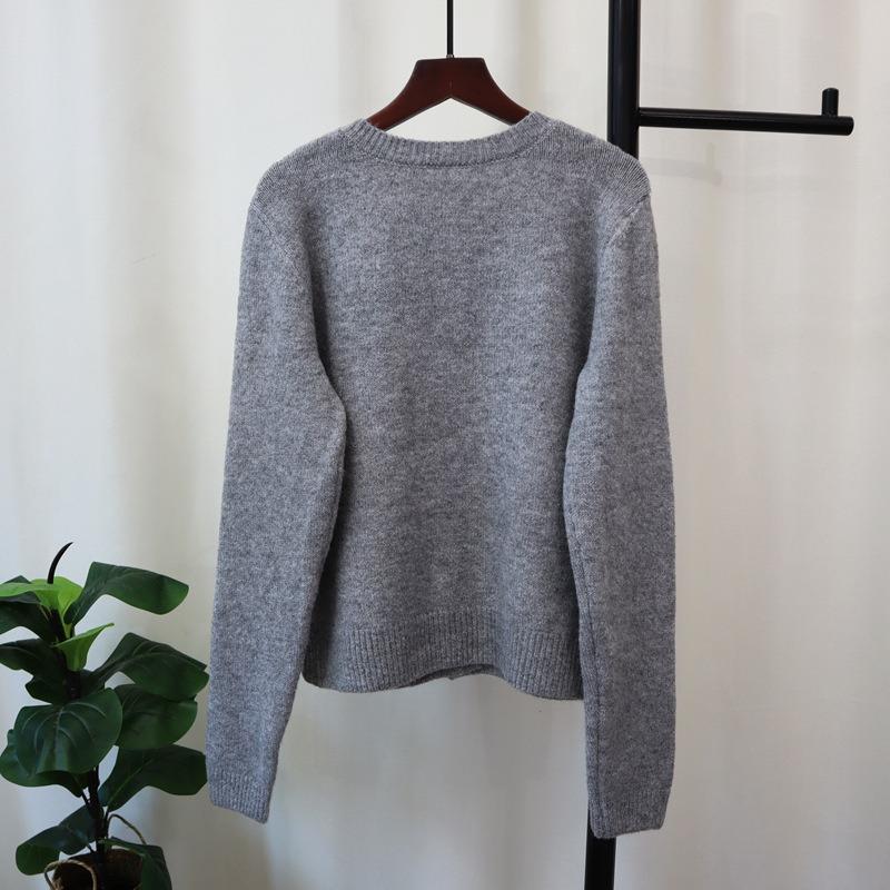 Heavy Industry Diamond-encrusted Design Sweater Jacket Autumn and Winter New Round Neck Temperament Single-breasted Knitted Cardigan Women