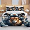 Lion Fox Horse Eagle Wolf   Bedding Set Duvet Cover 1 Duvet Cover 2 Pillowcases Adult and Child Bedding Set Luxury Holiday Gifts