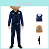 Κοστούμι Cosplay Αστυνομικού Zootopia με Γραβάτα και Μάσκα για Παιδιά και Ενήλικες