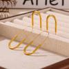 18k Gold-Plated Titanium Steel Paperclip Earrings: Simple, Modern Style