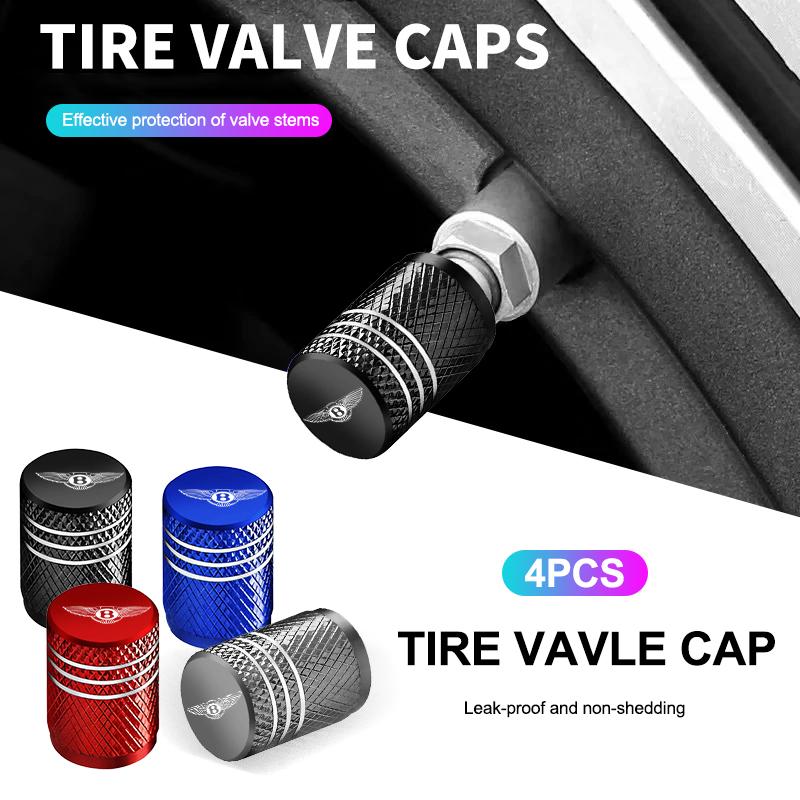4 Piezas Metal Logo de Coche Tapones de Válvula para Neumáticos de Rueda Cubierta Antipolvo Para Bentley Continental GT MULLINER Bentayga Flying Hurtling Spurlogo