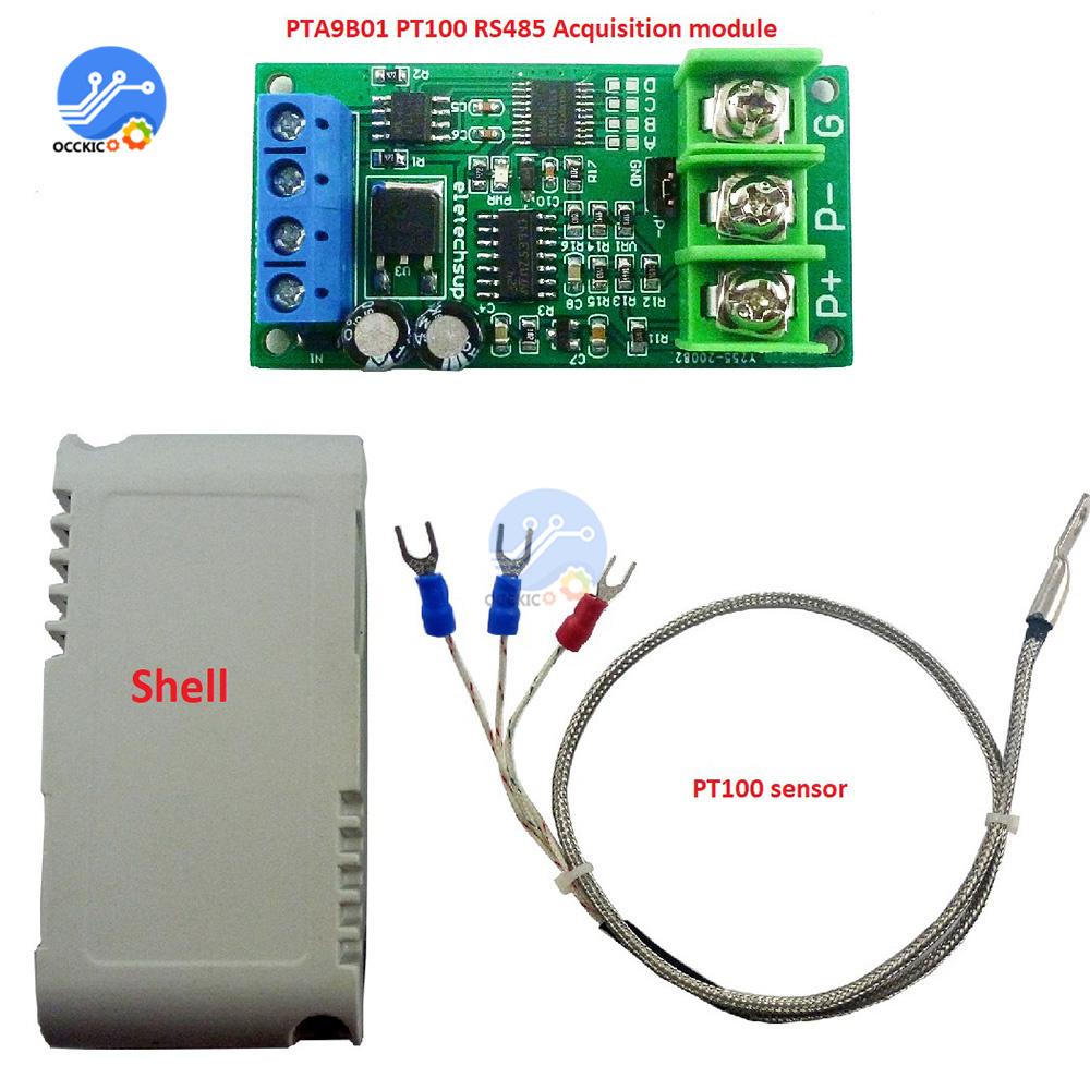 PT100 Temperature Sensor RTD Converter DC 12V RS485 Modbus Rtu Sensor Module -20-220℃/-20-400℃ 8-25V with case