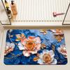 Visual Three-dimensional Wealthy Flower Household Diatom Mud Decorative Floor Mat Bathroom Kitchen Entrance Door Absorbing Water Rubbing Floor Mat