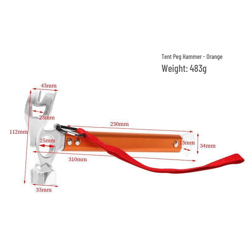 Multifunction Outdoor Camping & Survival Hammer